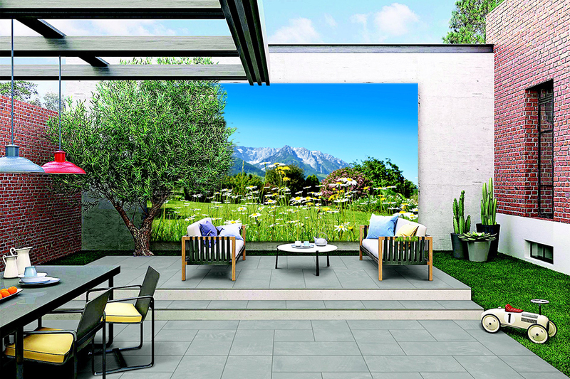 Tuinposter op 2cm frame 200x220 cm